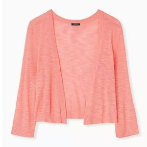 NWT Torrid coral slub shrug